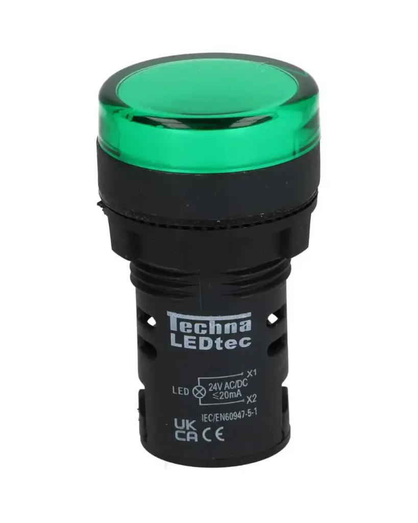 3PLBR3L-024 — LAMPARA PILOTO LED VERDE 22MM 24VCA/CD