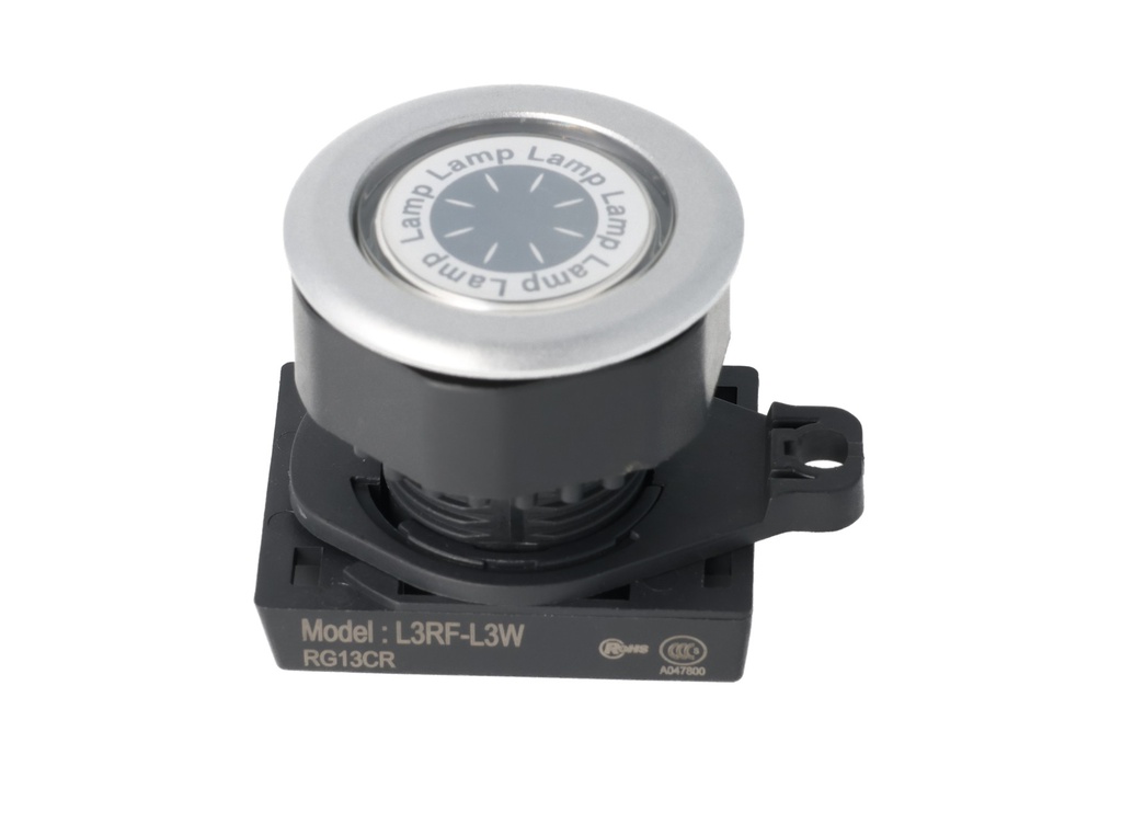 L3RF-L3W — LAMPARA PILOTO RASANTE BLANCO, 30mm110VCA/10A, 250VCA/6A