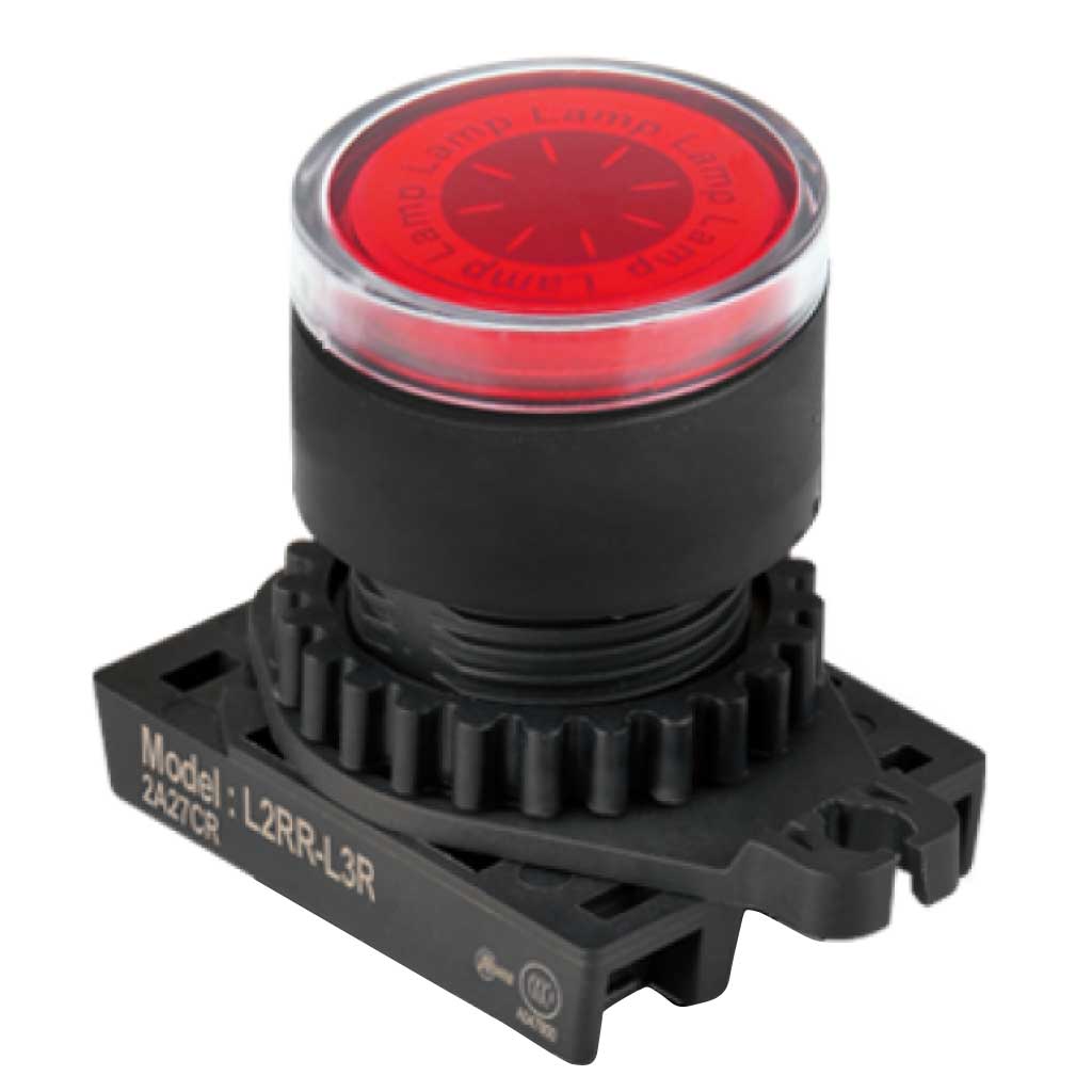 L2RR-L3R — LAMPARA PILOTO RASANTE LED ROJO 22mm