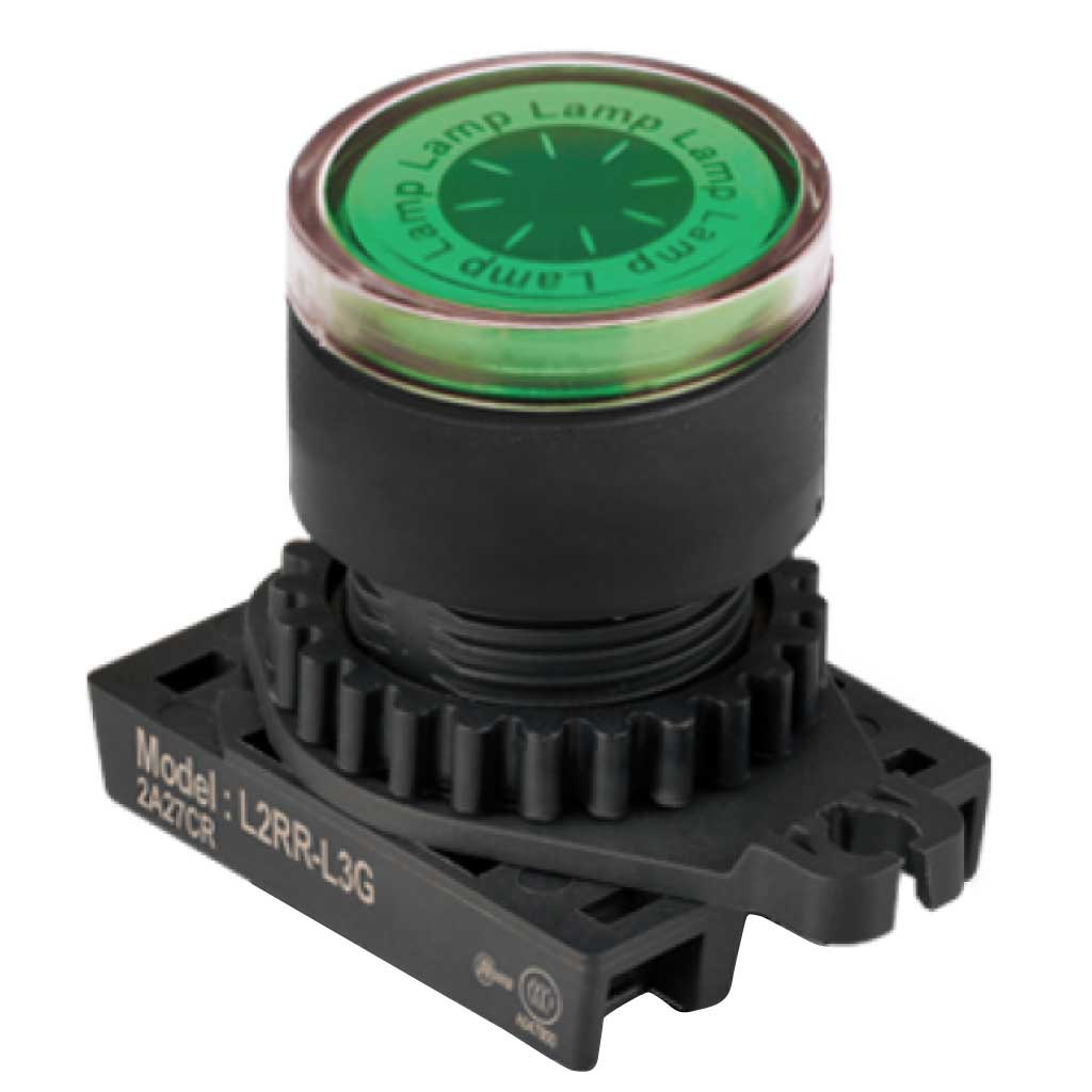 L2RR-L3G — LAMPARA PILOTO RASANTE LED VERDE 22MM