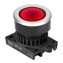L3RF-L3R — LAMPARA PILOTO RASANTE ROJO, 30mm110VCA/10A, 250VCA/6A