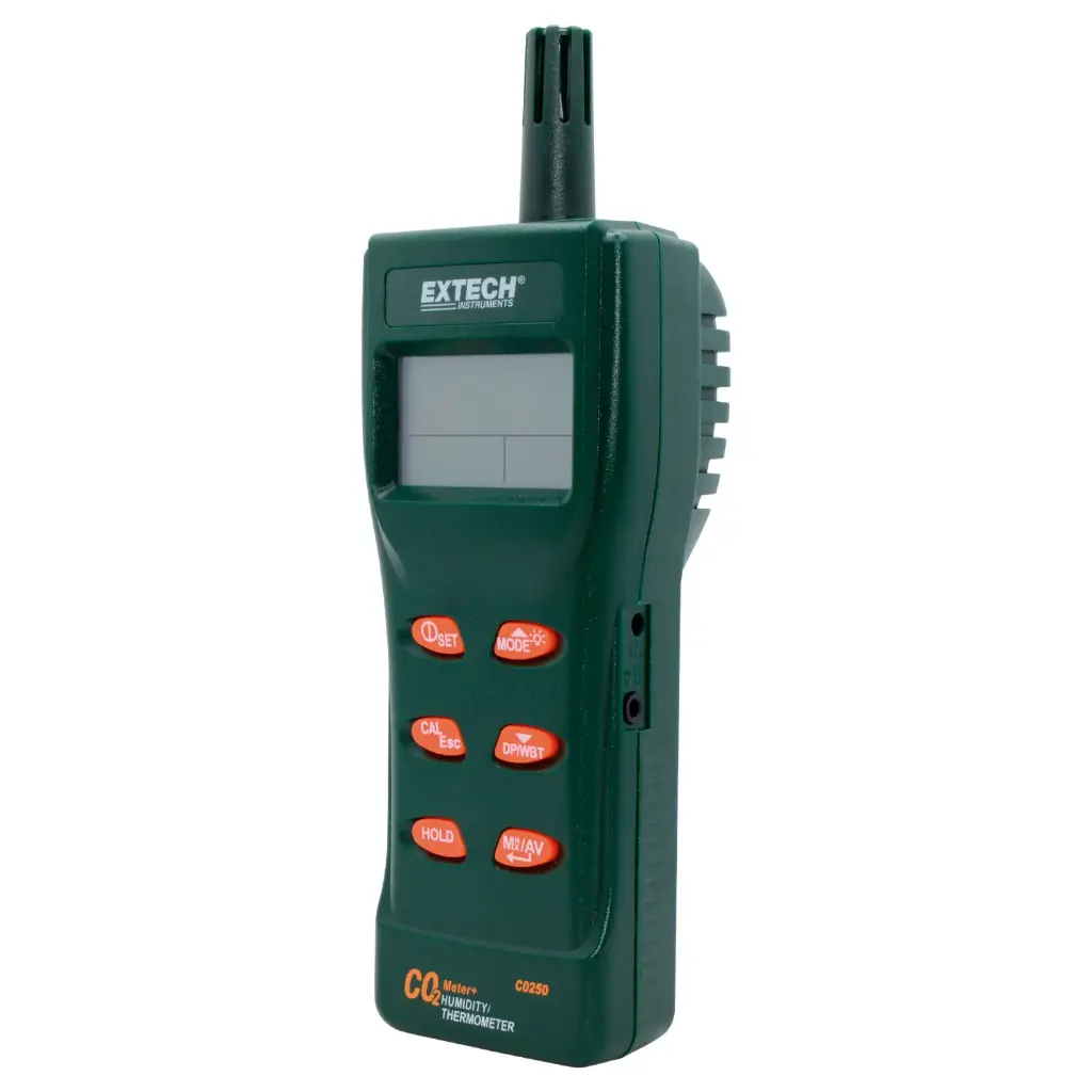 CO250 — MEDIDOR REGISTRADOR CALIDAD AIRE, TEMP.HUMEDAD RELATIVA, ALARMA, INCLUYE SOFTWARE