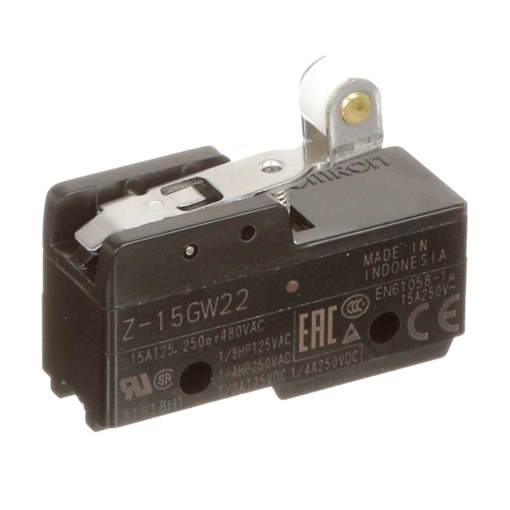 Z15GW22 — MICROSWITCH PALANCA CORTA CON RODILLO 15A250V