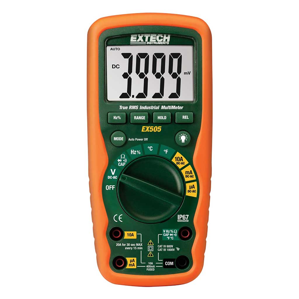 EX505A — MULTIMETRO, HEAVY DUTY A PRUEBA DE GOTEO