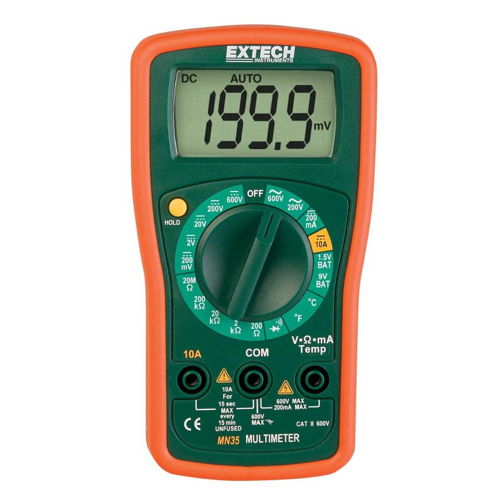 MN35 - MULTIMETRO COMPACTO C/TEMPERATURA