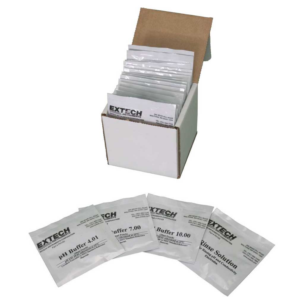 PH103 — PH BUFFER TRIPAK PAQ.DE 6 PIEZAS DE 4, 7, 10Y 2 DE ESTADO UCION DE LAVADO