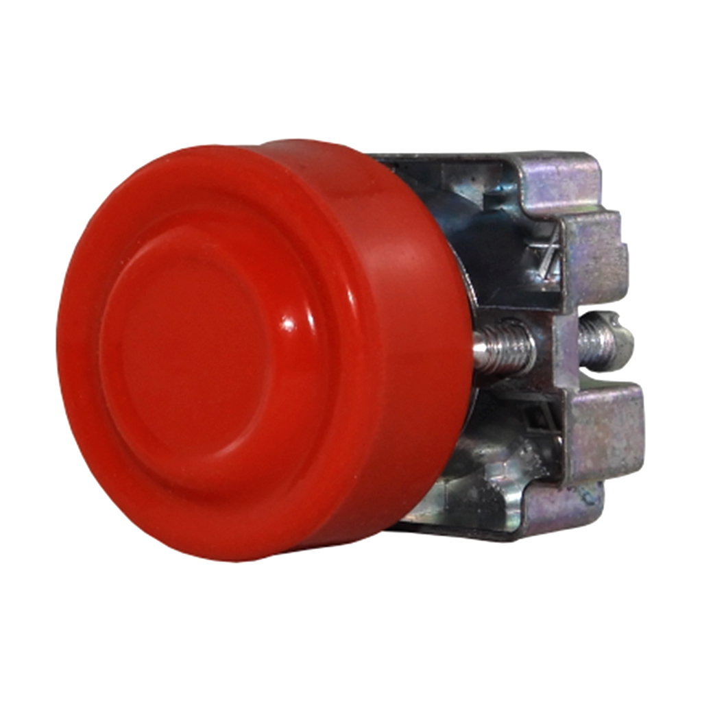 2AB4 — PULSADOR CON CAPUCHON DE GOMA 22MM ROJO