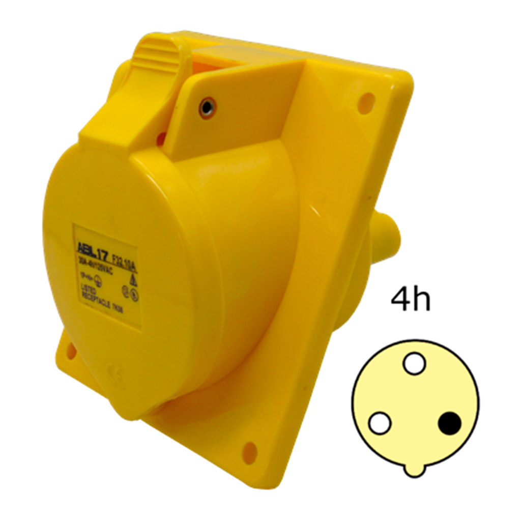 F32.10A — RECEPTACULO A 25 GRADOS 32AMP 110VCA