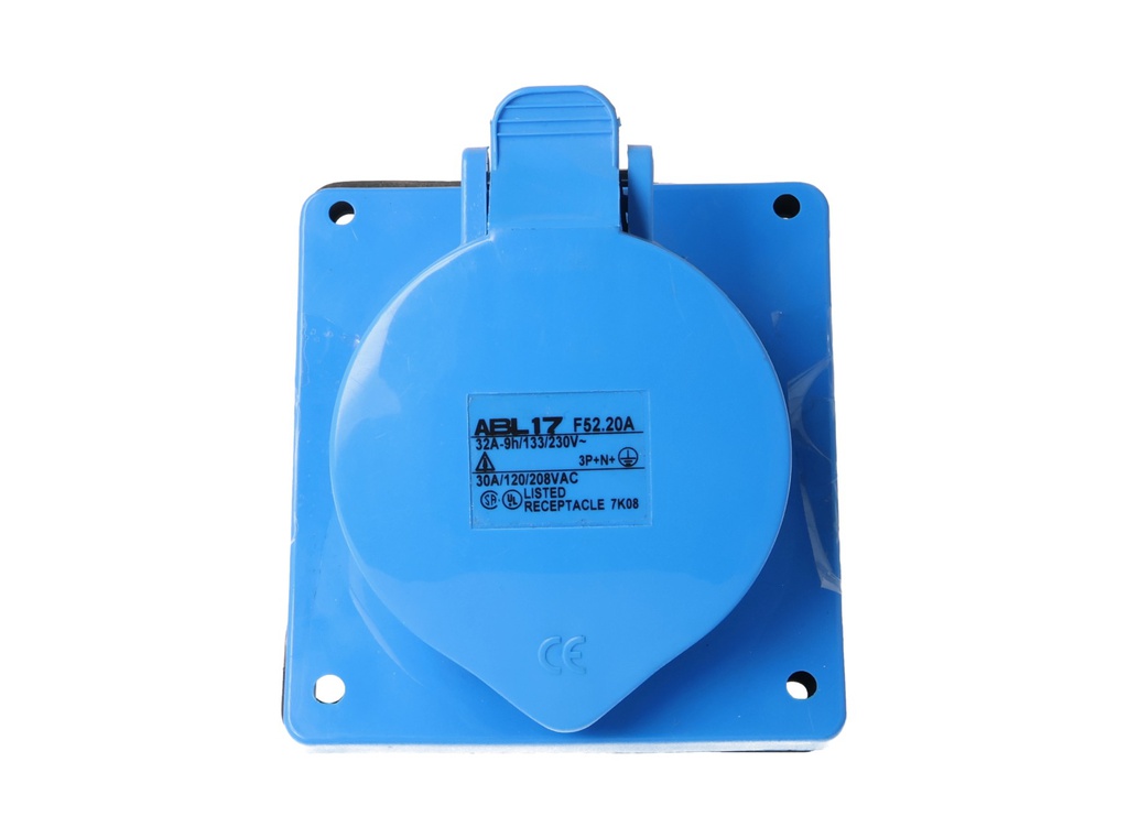 F52.20A — RECEPTACULO A 25 GRADOS 32AMP 220VCA