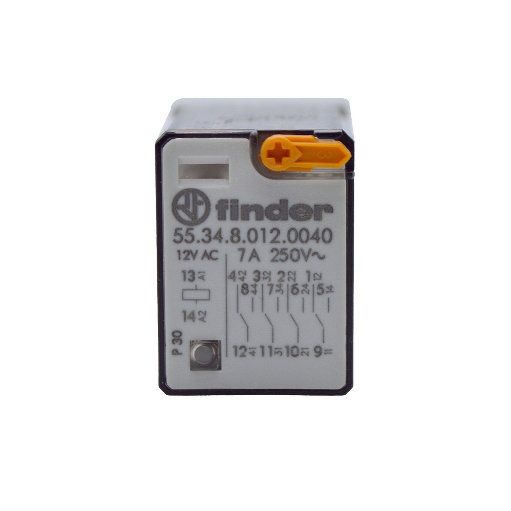 553480120040 — RELE 12VCA 4P2T 10AMP.