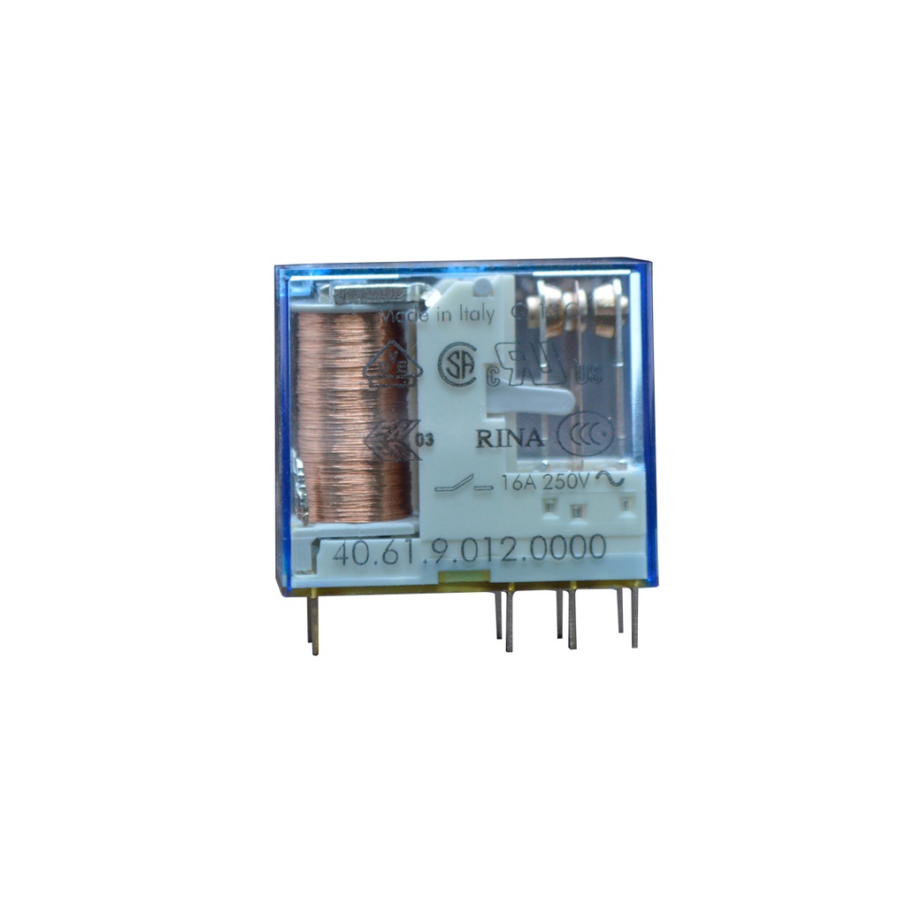 406190120000 — RELE 12VCD 1P2T 16AMP.