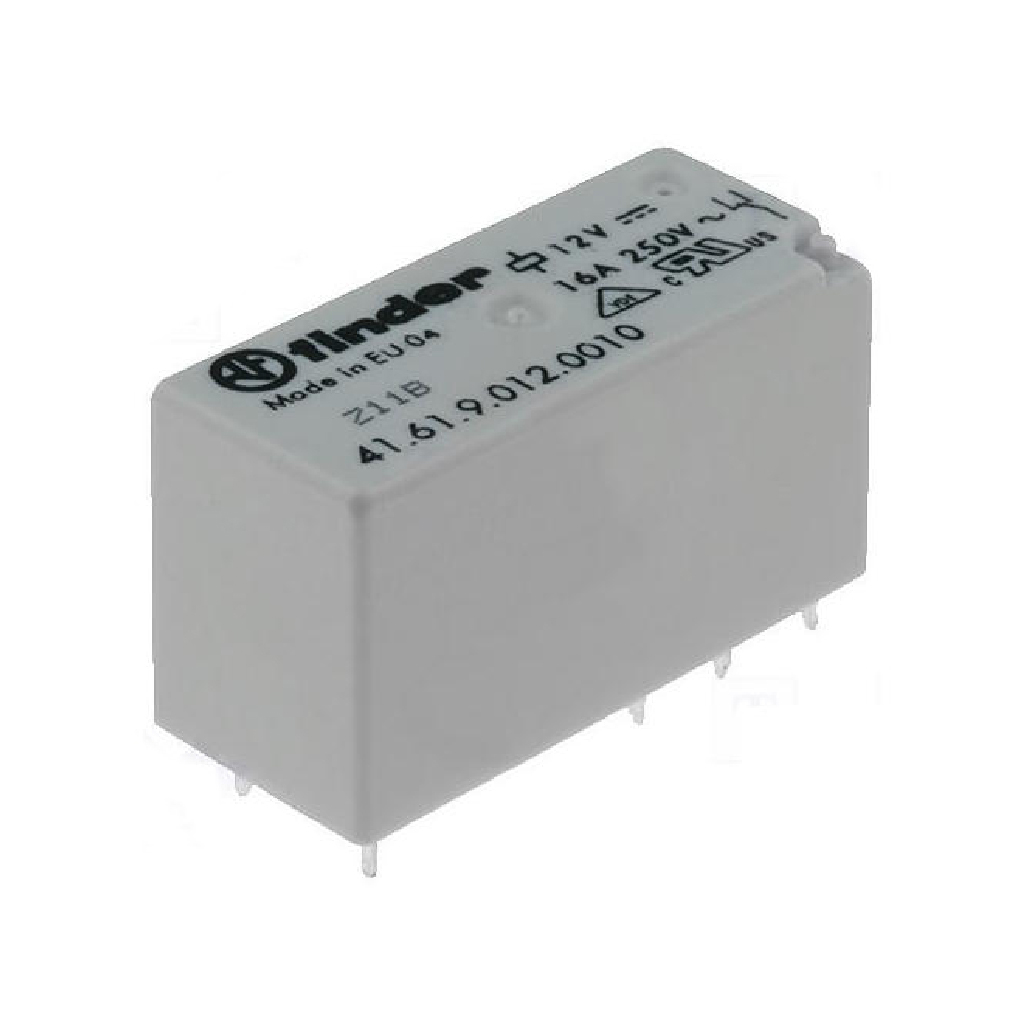 416190120010 - RELE 12VCD 1P2T 16AMP.