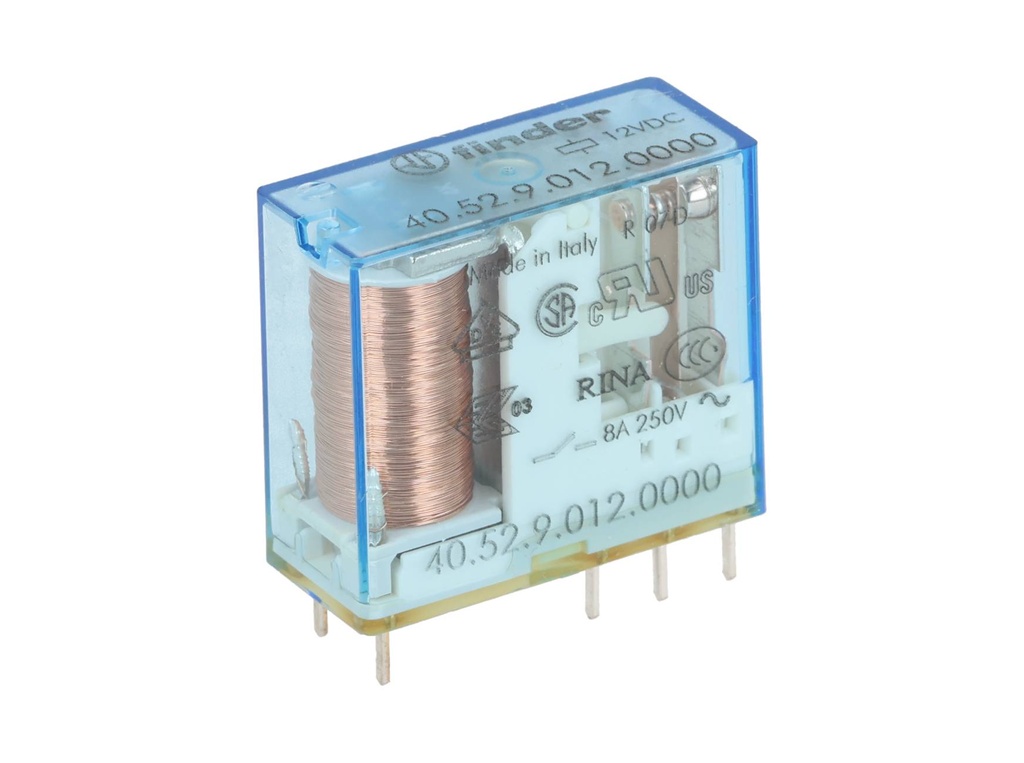 405290120000 — RELE 12VCD 2P2T 8AMP.