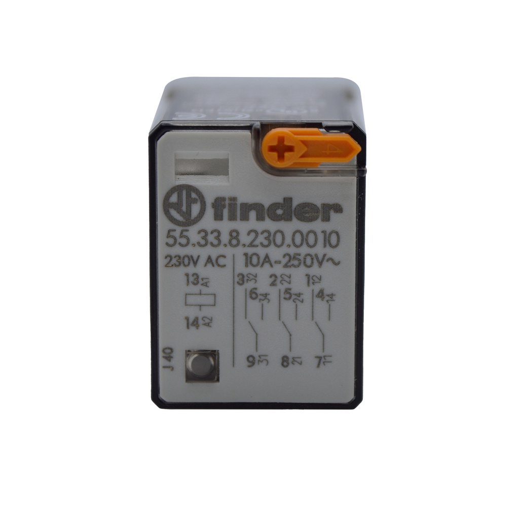 553382300010 — RELE 230VCA 3P2T 10AMP.