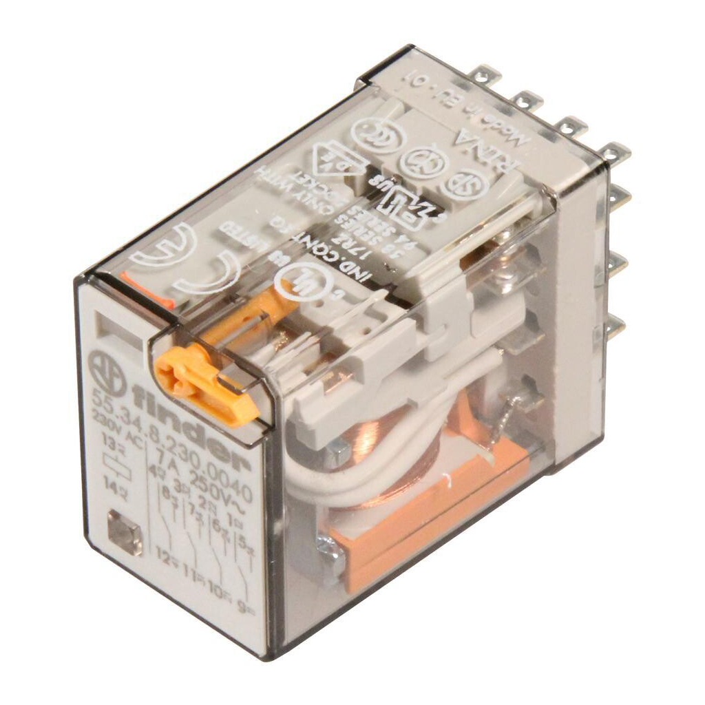 553482300040 — RELE 230VCA 4P2T 10AMP.