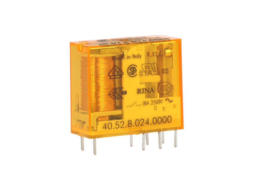 405280240000 — RELE 24VCA 2P2T 8AMP.
