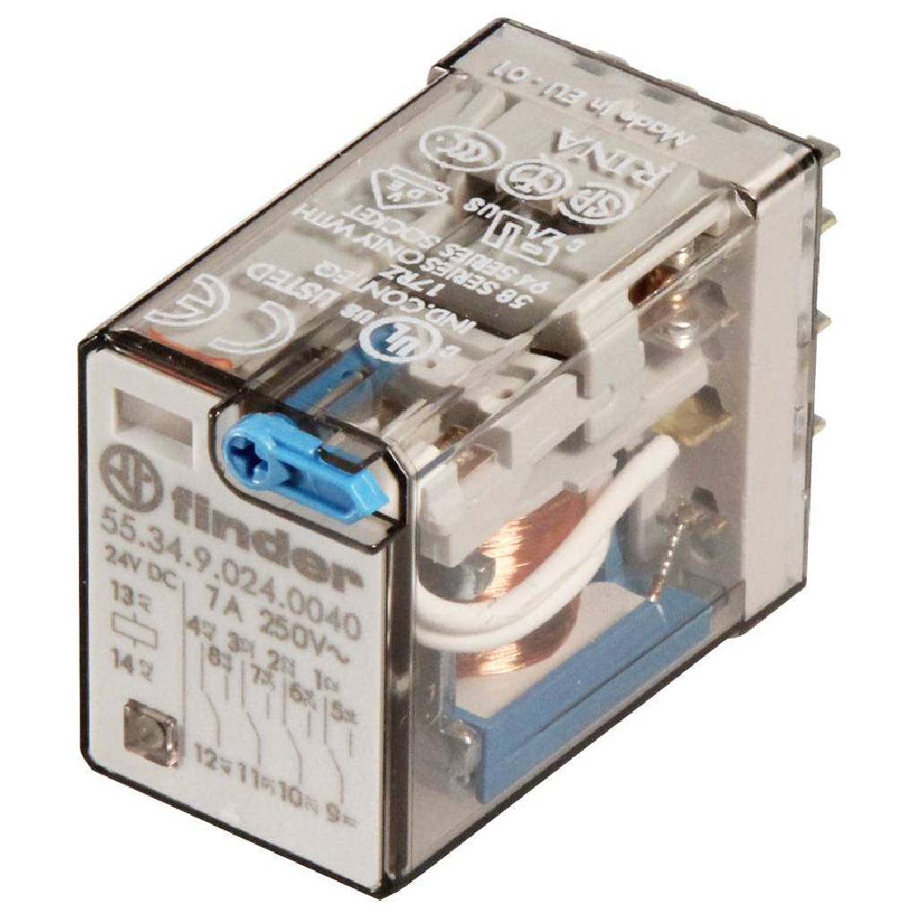 553490240040 — RELE 24VCD 4P2T 10AMP.