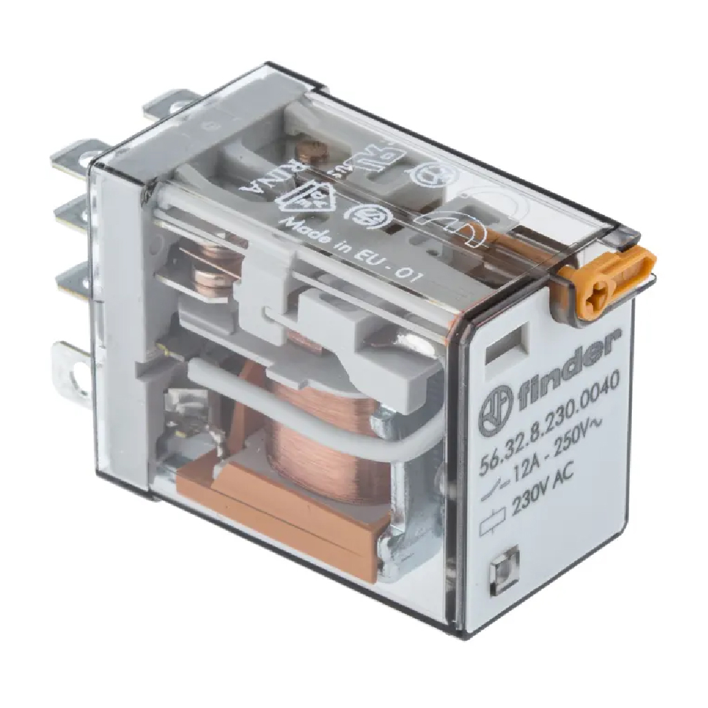 563282300040 - RELE FASTON 230VCA 2P2T 12AMP.