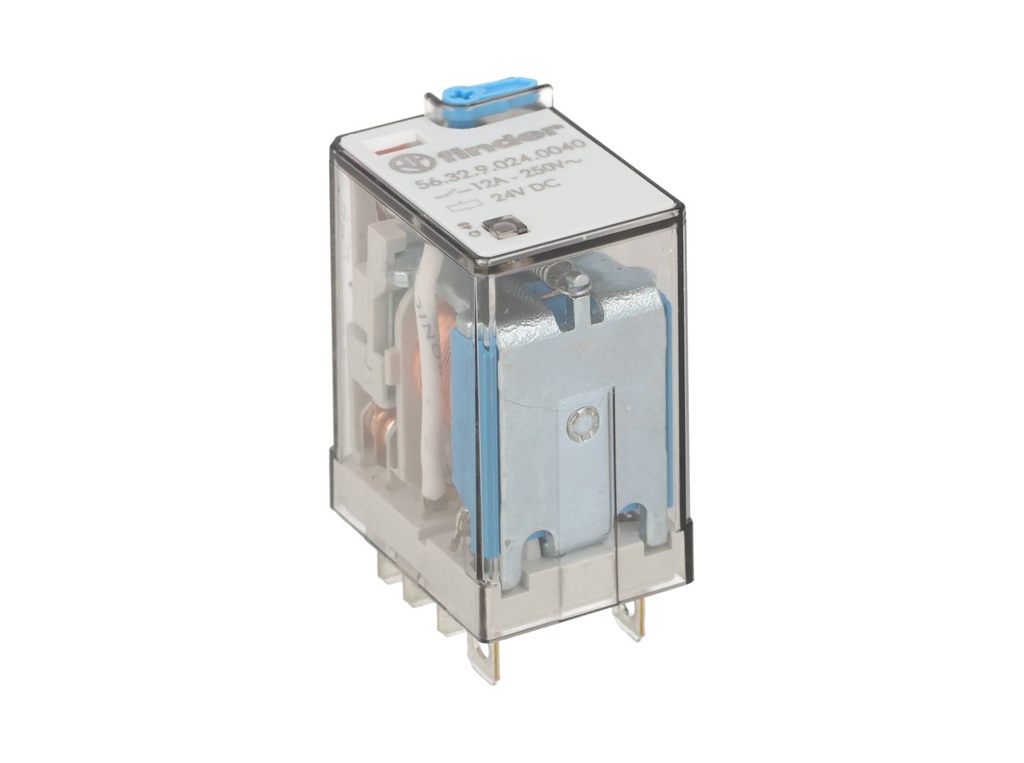563290240040 — RELE FASTON 24VCD 2P2T 12AMP.