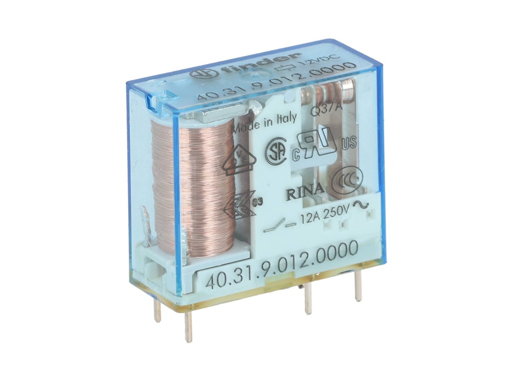 403190120000 — RELE P/CI 12VCD 1P2T 10AMP.