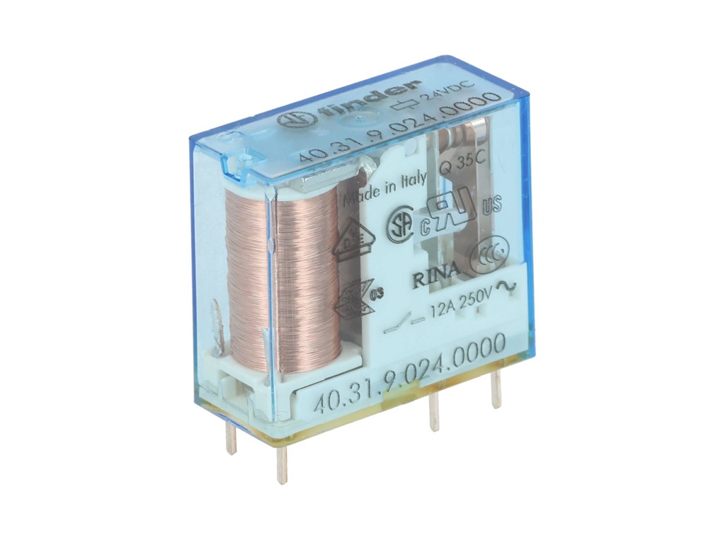 403190240000 — RELE P/CI 24VCD 1P2T 10AMP.