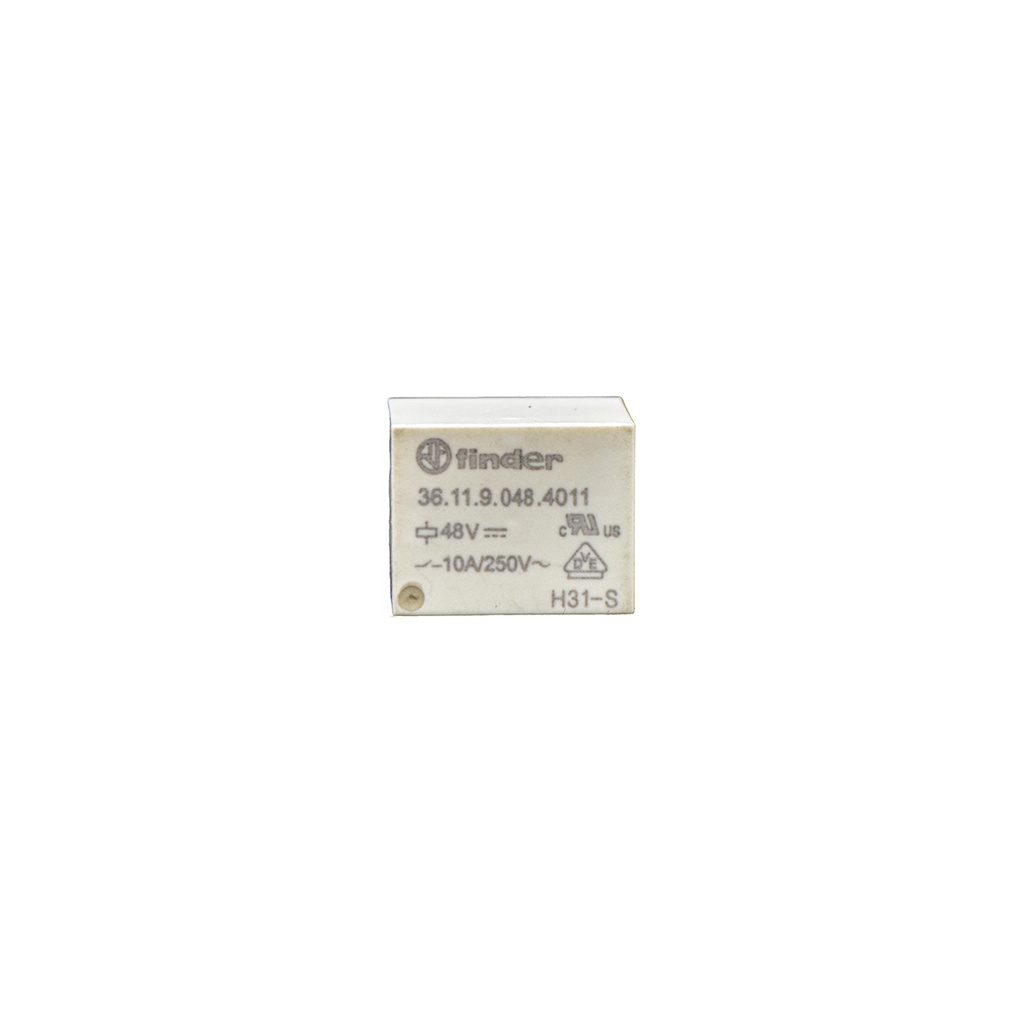 361190484011 — RELE P/CI 48VCD 1P2T 10AMP.
