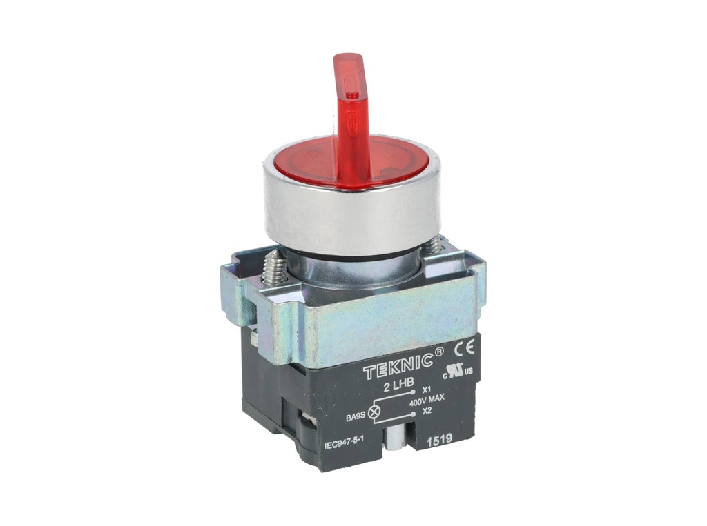 2ASL4LB-1-400 — SELECTOR IL 2POS. FIJAS NO INCLUYE LED 6, 12, 24, 48, 110, 230VCA/DC #MCB94*** (***=V) 