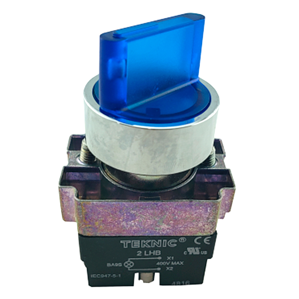 2ASL6LB-1-400 — SELECTOR ILUMINADO 2POS. FIJAS NO INCLUYE LED 6, 12, 24, 48, 110, 230VCA/CD #MCB96*** (***=V) 