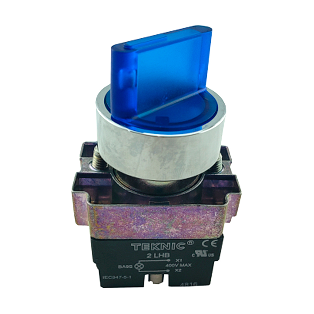 2ASL6LB-3-400 — SELECTOR ILUMINADO 3POS. FIJAS NO INCLUYE LED 6, 12, 24, 48, 110, 230VCA/CD #MCB96*** (***=V) 