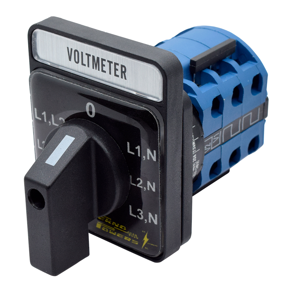 LW26-16YH53 — SELECTOR PARA VOLTIMETRO 16A, 7 POSICIONESTR-ST-RS-0-RN-SN-TN, 440V, 48X60mm