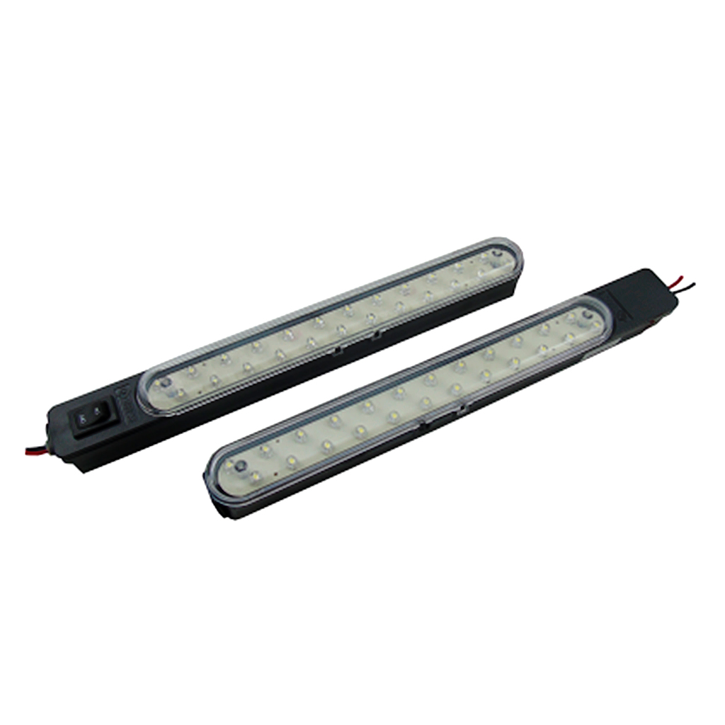 APLMB110A1M — SET 2 LAMPARAS LED PARA GABINETES IMAN NEGRO, 110VCA, 3W, 1MT