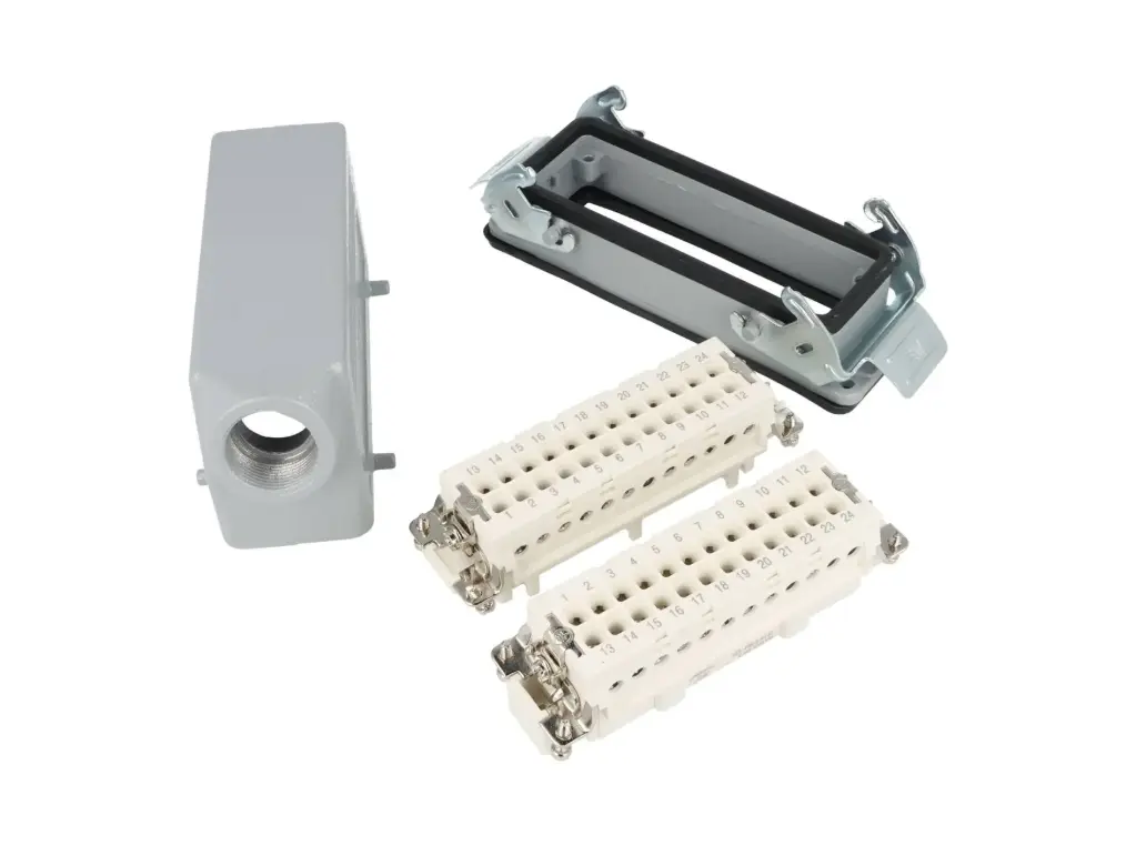 CISET24PM — SET CONECTOR INDEPENDIENTE MACHO HEMBRA 24 POLOS+TIERRA M25, 16AMP. 450VCA