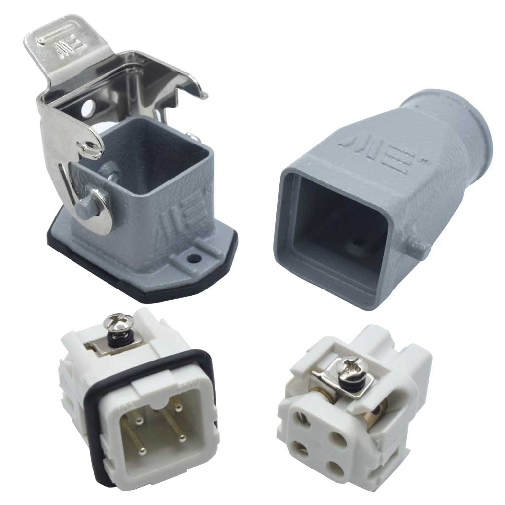 CISET3PM — SET CONECTOR INDEPENDIENTE MACHO HEMBRA 3 POLOS+TIERRA, RECTO, M20, 10AMP. 240VCA