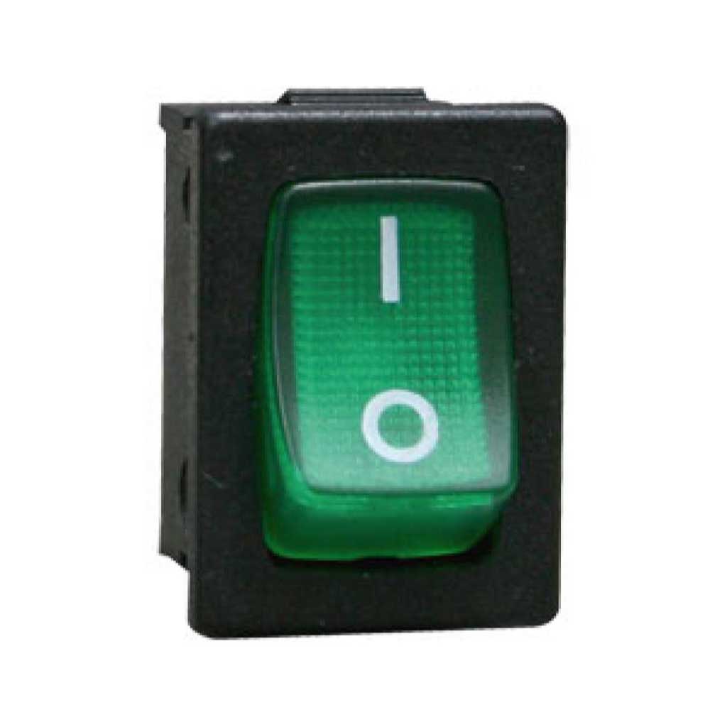 TP-RL3-311-V — SWITCH 1P ON-OFF 10A 125VCA ILUMINADO VERDE 110220VCA 3TERMINALES 13X19mm