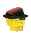 TP-T85-RL — SWITCH ILUMINADO ROJO 2P1T LED, 110VCA, 30A/250VCA, IP67, SELLADO, 30X22mm