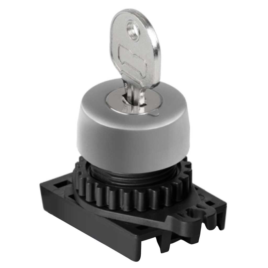 S2KR-4CK — SWITCH SELECTOR CON LLAVE, 22mm3 POSICIONES  MANTENIDO, QUITAR LLAVE EN CUALQUIER POSICIONES 