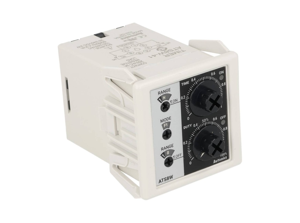 ATS8W-41 — TEMPORIZADOR DOBLE CON VOLTAGE UNIVERSAL 0.1 SEG A 10 HRS.