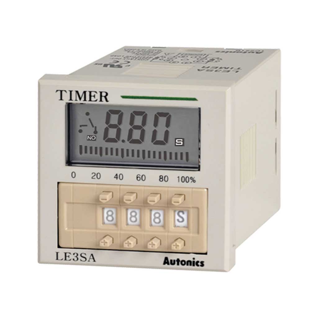 LE3SA — TIMER D 3 DIGITOS RETARDO/ON 2P2T, 110/220VCA