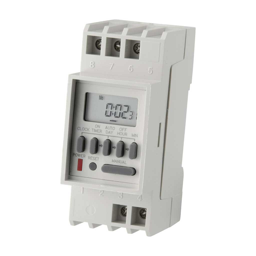 TP-TM848-2 — TIMER D SEMANAL, 220VCA, 8/ON-8/OFF, 1CON 16AMP.AC1, 3AMP./AC2, BAT.RESP.36H, DIN RIEL