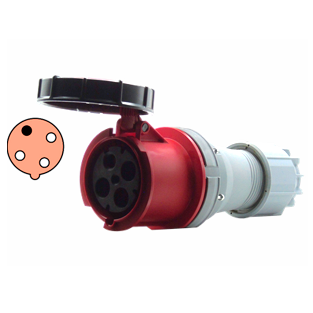 K44S45 — TOMA TIPO GLANDULA 125AMP 440-460V 3P+T, IP67