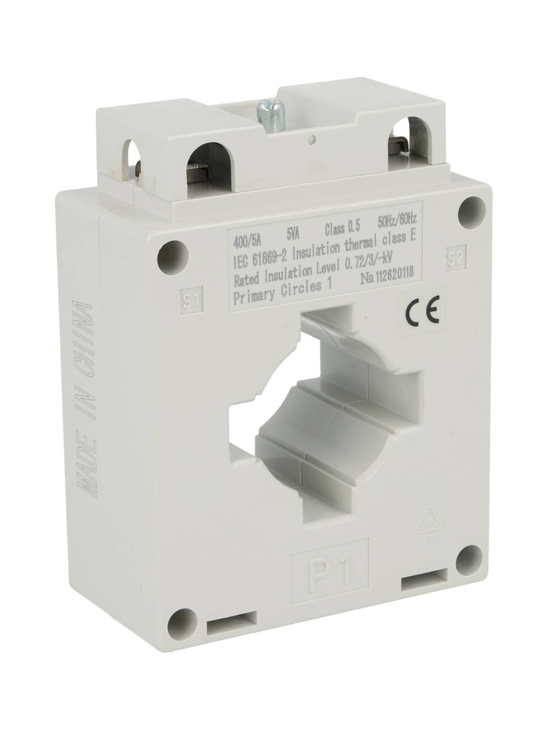 BH5-400-5A — TRANSFORMADOR DE CORRIENTE (DONA) 400/5A, 660V, DIAMETRO 31mm, VENTANA 11X42mm