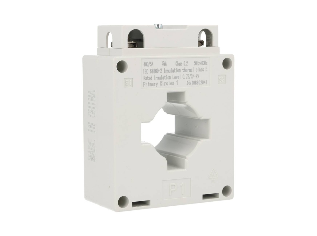 BH2-400-5A — TRASNFORMADOR DE CORRIENTE (DONA) 400/5A, 660V, DIAMETRO 31mm, VENTANA 11X42mm