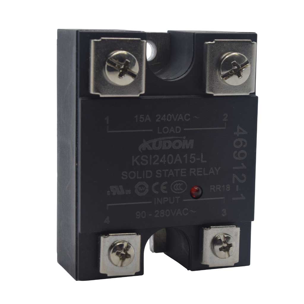 SSR-15AA — RELEVADOR ESTADO SOLIDO 15A/240VCA VOLT CONTROL85-280VCA, PARA CARGAS RESISTIVAS, CON LED INDICADOR, CRUCE POR CERO, SALIDA TRIAC