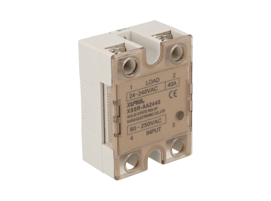 KSI240A40-L — RELEVADOR ESTADO SOLIDO 40A 240VCA VCONTADOR 110VCAPARA CARGAS RESISTIVAS CON LED INDICADOR