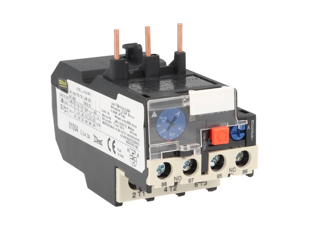 CAR2-D13-4A — RELE. TERMICO PARA LC1, 2.5-4A. (TRABAJOLIVIANO) 