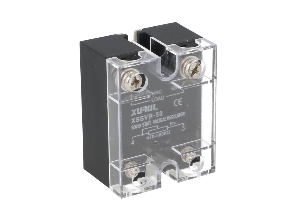 ASR-50RA-280A — RELEVADOR ESTADO SOLIDO ENTRADA VARIABLE, 50A, 24-280VCD, CON POTENCIOMETRO, 0-500K, CON PERILLA