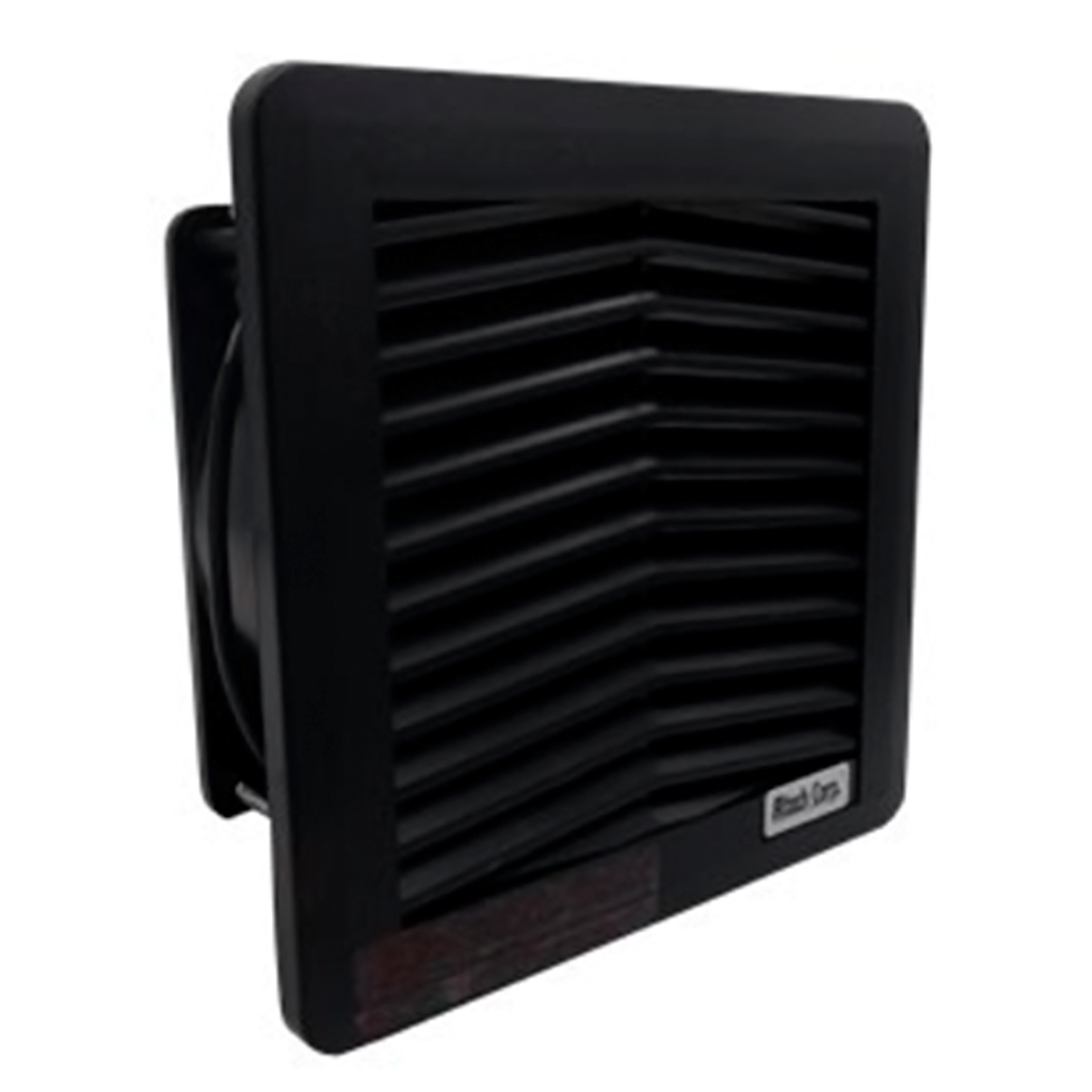 AFF-2020B-120VAC — VENTILADOR CON FILTRO 115V NEGRO0.25/0.22A, 39/46CFM