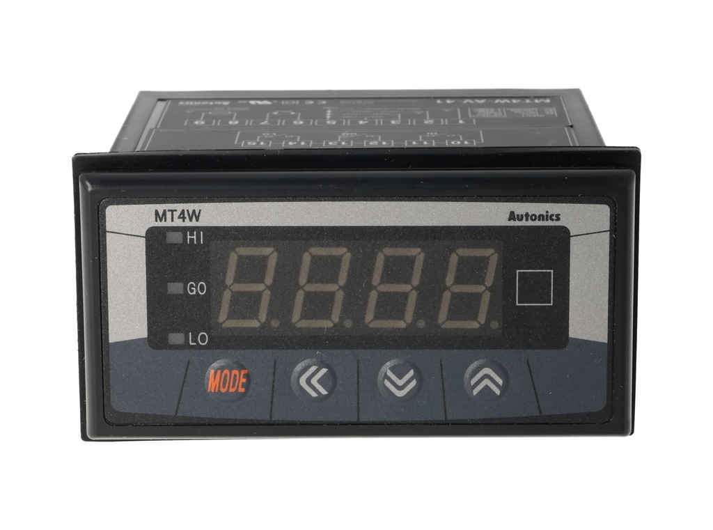 MT4W-AV-41 — VOLTIMETRO 4DIG.SALIDA3RELEVADOR (MAX, PROMEDIO) ALIMENTACION100-240VCA, 0-500VCA EQUIV. MP3-4AV1B 