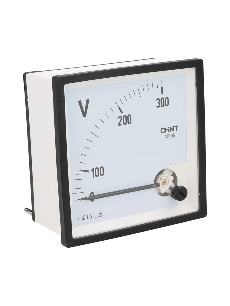 NP96-V-300 — VOLTIMETRO ANALOGO 0-300VAC 96 X 96MM