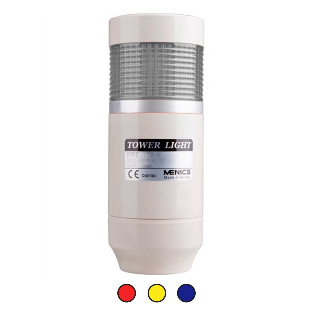 PRE-102-1 — TORRETA IND 1 COLORES 56MM 24VCA/CD